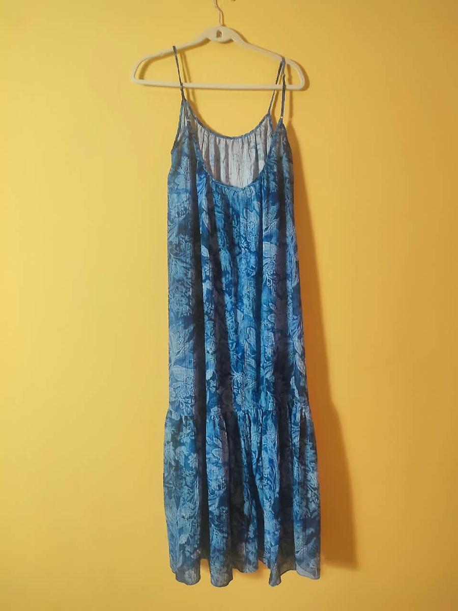 Robe longue Zara bleu 