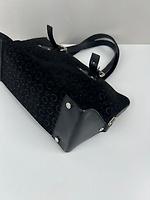 Sac Mini Cabas Céline en nubuck et cuir noir - Photo 8