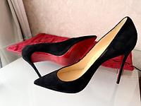 Escarpins Louboutin Miss Z - 10 cm - Noir - Veau velours. - Photo 2