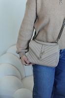 Sac Saint Laurent Collège small cuir beige - Photo 3