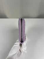 Portefeuille zippé long Bottega Veneta cuir mauve - Photo 4