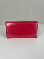 Portefeuille long Louis Vuitton en cuir verni rose - Photo 3