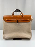 Sac Herbag 39 Hermès beige et marron vintage - Photo 5
