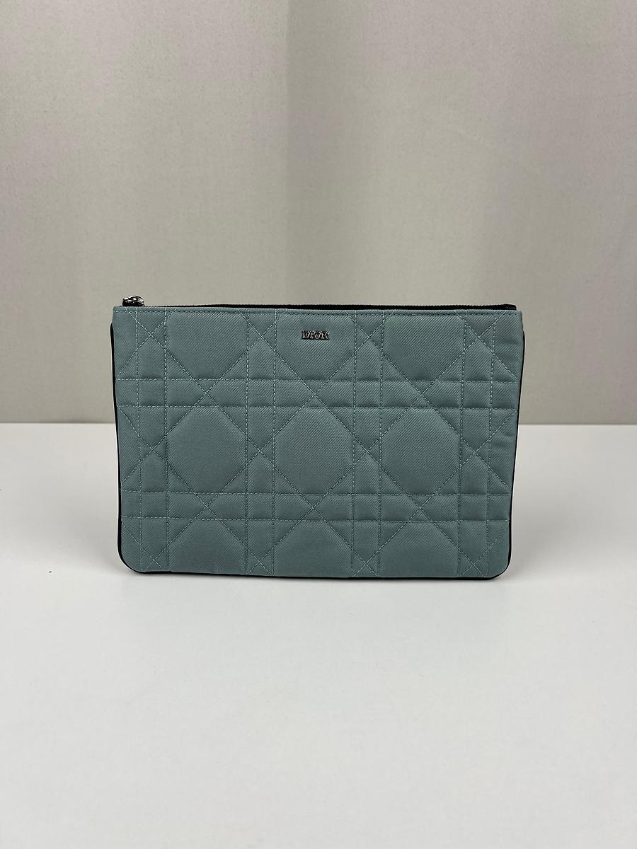 Pochette Dior en tissu bleu