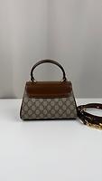 Sac Gucci Horsebit en toile GG et cuir avec anse supérieure - Photo 5