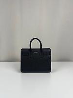 Sac de jour baby Saint Laurent en cuir grainé noir - Photo 4