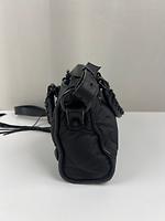 Sac bandoulière Balenciaga City petit modèle en nylon noir et cuir - Photo 5