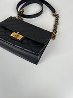 Sac bandoulière Chanel Rita en cuir grainé noir - Photo 9