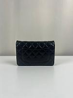 Sac bandoulière Chanel WOC cuir noir bijouterie argentée - Photo 4