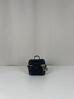 Sac bandoulière Dior mini vanity cuir noir - Photo 4