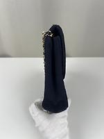 Sac épaule Chanel en tissu vintage bleu nuit - Photo 6