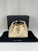 Chanel 25 small cuir caviar grainé beige - Photo 4
