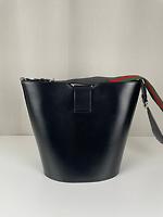 Sac Gucci Seau Origami en cuir noir - Photo 5