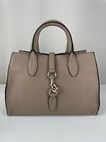 Sac cabas souple Jackie en cuir taupe Gucci - Photo 5