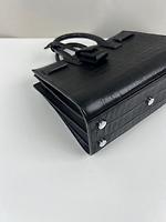 Sac de Jour Saint Laurent noir nano cuir croco embossé - Photo 10