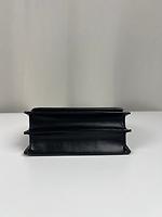 Sac bandoulière Saint Laurent Sunset cuir noir - Photo 8