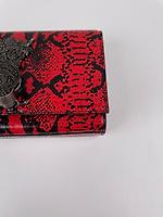 Sac Saint Laurent Kate effet python cuir rouge - Photo 8