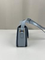 Sac bandoulière Céline Triomphe Teen cuir bleu ciel - Photo 10