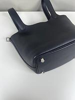 Sac à main Hermès Picotin 18 bleu marine caban avec bijouterie palladium - Photo 10