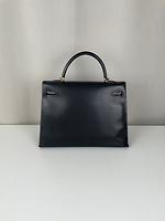 Hermès Kelly 35 cuir noir bijouterie dorée - Photo 6