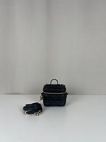 Sac bandoulière Dior mini vanity cuir noir - Photo 3