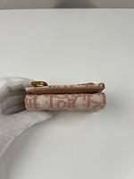 Portefeuille bi-fold Dior oblique rose - Photo 9