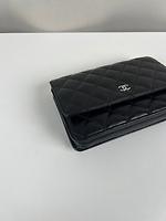Sac bandoulière Chanel WOC cuir noir bijouterie argentée - Photo 9