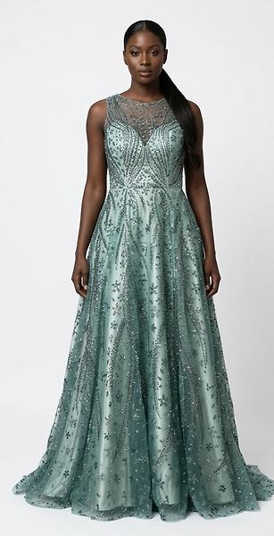Beaded evening dress