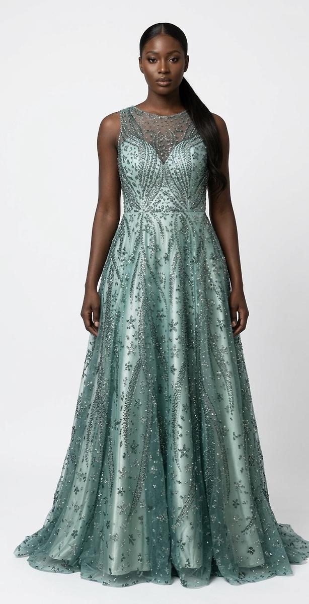 Robe de soirée perlées 