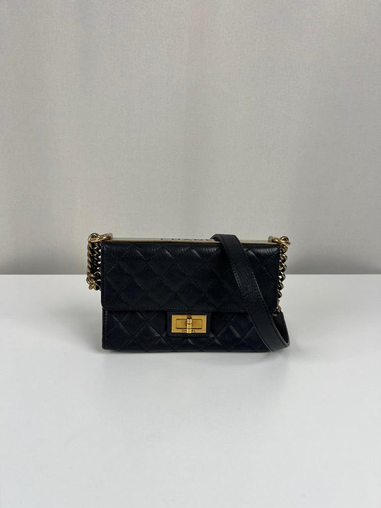 Sac bandoulière Chanel Rita en cuir grainé noir