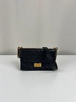 Sac bandoulière Chanel Rita en cuir grainé noir - Photo 1