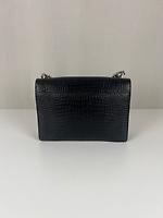 Sac Saint Laurent Sunset Medium Noir cuir embossé - Photo 4