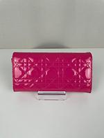 WOC petite chaine Dior en cuir verni rose - Photo 5