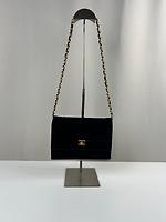 Chanel Petit Modèle Vintage en velours noir - Photo 1