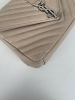 Sac Saint Laurent Collège small cuir beige - Photo 9