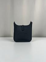 Sac bandoulière Hermès Evelyne 23 en cuir Gris Misty - Photo 5