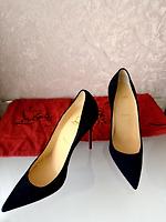 Escarpins Louboutin Miss Z - 10 cm - Noir - Veau velours. - Photo 1