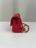 Sac bandoulière Chanel Mini Timeless en cuir rose - Photo 5