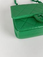 Chanel classique square vert logo entièrement vert - Photo 8