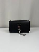 Sac bandoulière Saint Laurent Kate medium cuir noir - Photo 1