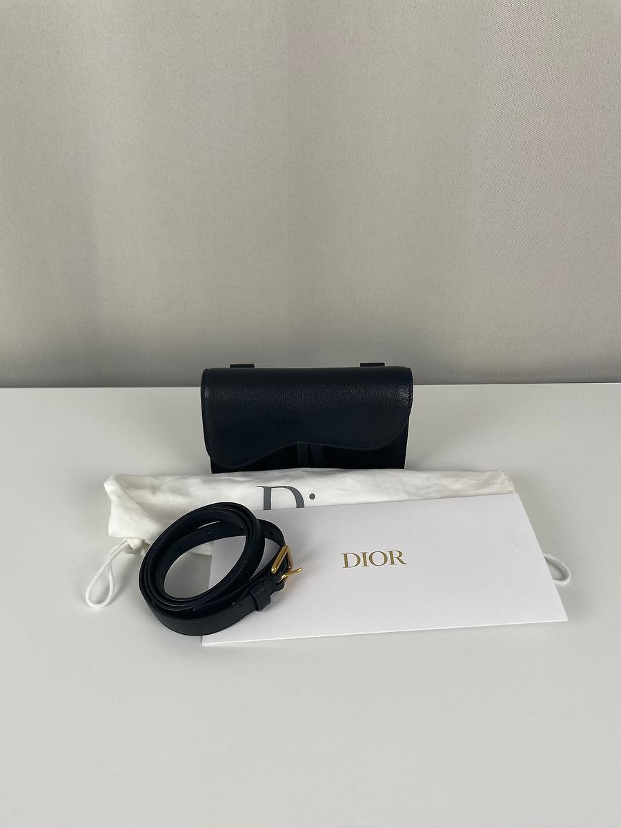 Sac ceinture Dior saddle belt ceinture cuir noir