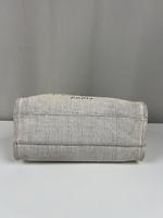 Sac cabas Chanel Deauville en toile gris / beige - Photo 6