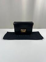 Sac Céline triomphe calèche en cuir noir vintage - Photo 3