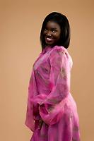 Floral organza dress with bow tie - Photo 3
