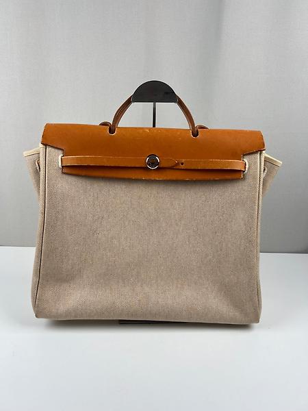 Sac Herbag 39 Hermès beige et marron vintage