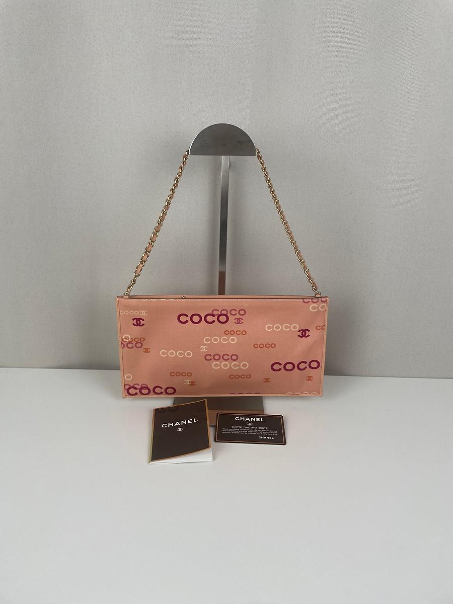 Pochette Chanel pochette tissu rose
