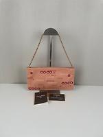 Pochette Chanel pochette tissu rose - Photo 1
