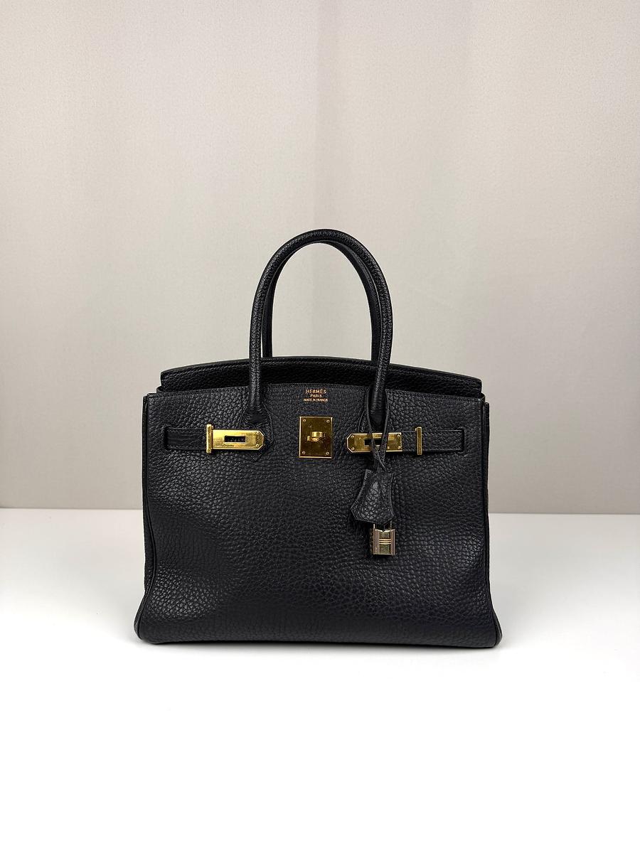 Hermès Birkin 30 Cuir grainé fjord noir