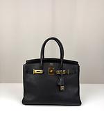 Hermès Birkin 30 Cuir grainé fjord noir - Photo 1