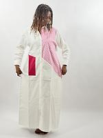 chemise longue rose blanche - Photo 1